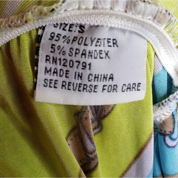 True Rock Womens Abstract Vibrant Print Jumpsuit W/ Adjustable Straps Pockets S - Picture 5 of 9